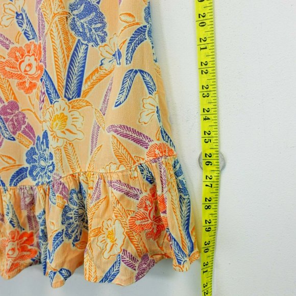 Urban Outfitters Dress Medium Orange Tank Mini‎ Floral Blue Summer Boho Loose - Picture 7 of 10